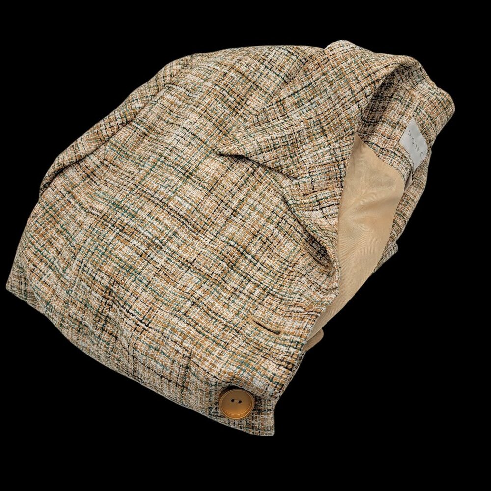 Vintage Silk Womens Tweed Blazer Jacket With Button Front & Pockets Size 16 - Picture 6 of 11
